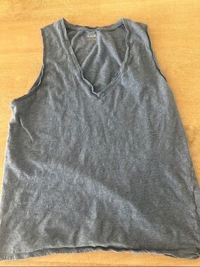 Madewell Washed Blue V-Neck Tank
